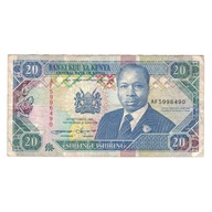 Banknot, Kenia, 20 Shillings, 1993, 1993-09-14, KM