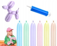 Balóny TRUBICE PRE MODELOVANIE pastelové pumpa 100