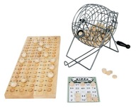 Gra Towarzyska Rodzinna Bingo Metalowy Bęben Lotto Zabawka dla dziecka 5+