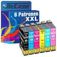 Atrament Tito-Express epson-t0801-t0802-t0803-t0804-t0805-t0806 pre Epson čierna (black), červená (magenta), modrá (cyan), sada, žltá (yellow)