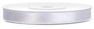 Wstążka tasiemka satynowa biała biały 6mm/25m TS6-008