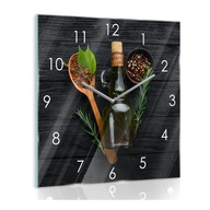 Nástenné sklenené hodiny do kuchyne 3D 20x20