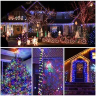 Vianočné dekorácie Nepretržité Svetlá 100 M Dĺžka Nepremokavé Farebné