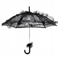 Čierna farba Čipkovaný dáždnik Dáždnik pre Lady Wo