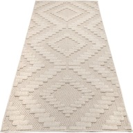 Nowoczesny dywan tkany na płasko BEŻOWY dywan 120x170 uniwersalny costa