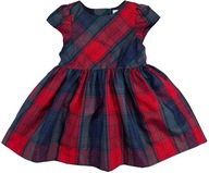 Sukienka niemowlęca dziewczynka RALPH LAUREN kolorowa w kratkę 74, 9 m-cy