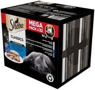 SHEBA CLASSICS MEGA PACK MIX SMAKÓW PASZTET 32x85g