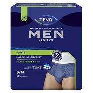 Majtki chłonne TENA Men Pants Plus Blue S/M 9 szt