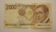 Banknot Włochy 2000 lirów 1990 stan 3