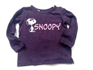 LUPILU śliwkowa melanż bluzka Snoopy Peanuts 74/80