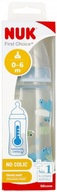 NUK Butelka 300 ml smoczek silikonowy 0-6m First Choice+ Krokodyl niebieska