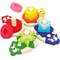 LOGICKÁ HRA ARKÁDOVÁ SORTER PREKRYTIE KURČATÁ PUZZLE JH-0093