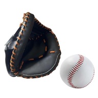 Čierne hnedé PU baseballové rukavice Catcher