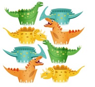 Papilotki na babeczki do muffinek Dinozaury 8 sztuk zestaw Urodziny Formy