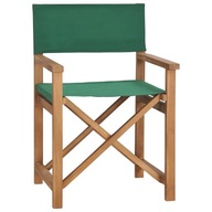 Režisérska stolička masívne teakové drevo zelená