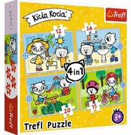 PUZZLE 4V1 DEŇ MAČIČKA TREFL, TREFL