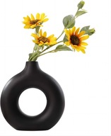 Keramická váza čierna