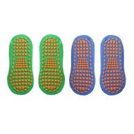 2 páry dvojfarebných protišmykových ponožiek