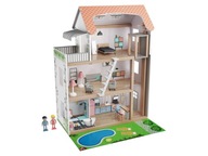 Domek dla lalek Playtive drewniany 3 piętrowy 80 cm