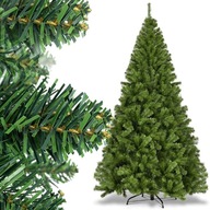 Vianočný stromček Umelá jedľa 220cm Premium Hustý Vianočný Stojan Krásna Zelená