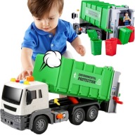 NAGY AUTÓS KUKÁSAUTÓ Hidraulikus Auto Fény/Hang + 2 konténer