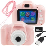 Detský fotoaparát R2Invest X2 40 Mpx odtiene ružovej + Pamäťová karta SDHC GAT 00011D1 32 GB