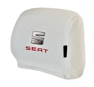 Seat Poťahy na opierky hlavy s logom 2 ks biele