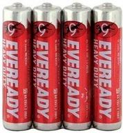 4x Bateria węglowo-cynkowe energizer Eveready AAA cienkie paluszki