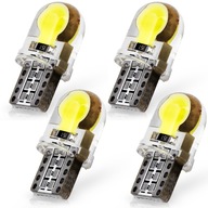 4 db W5W COB LED Izzó, 2 dióda, 4-chipes T10 SZILIKON
