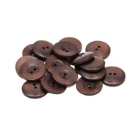 Gomb 23mm kétlyukú 10db barna