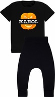 Komplet, T-shirt halloween, Dzień Dyni, czarny.