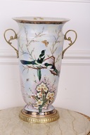 Bohato zdobená porcelánová váza Vtáky