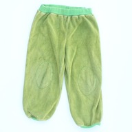 Spodnie welurowe CHŁOPIĘCE Dres zielone Gumki Nogawka roz. 80-86 cm A2788