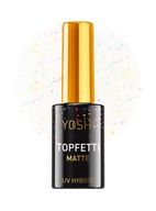 Yoshi Top hybrydowy do paznokci Topfetti Matte 10 ml