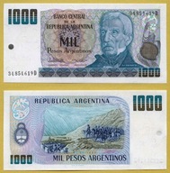 -- ARGENTYNA 1000 PESOS nd/ 1983 34D P317b I/I-