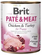 BRIT Paté Meat Chicken Turkey For Puppy 800g
