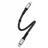 KABEL USB-C KRÓTKI 100W PD 0.23CM PŁASKI SZYBKI DO ANDROID AUTO JAKOŚĆ