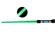 Svetelný skladací meč zelený zvuk dlhý 83 cm