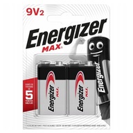 2x Bateria Alkaliczne ENERGIZER MAX 6LR61 6F22 9V