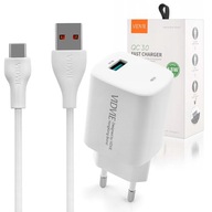 Nabíjačka sieťová VIDVIE PLE249 1XUSB + Kábel TYPE C QC 3.0 18W (Biela)