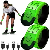 ODBLASKOWA OPASKA LED DO BIEGANIA NA SPACER ROWER NA BATERIE NA RĘKĘ 35 CM