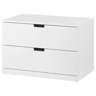 IKEA NORDLI Komoda 2 zásuvky biela 80x54 cm