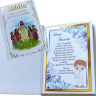 Darčeková poukážka Biblia vlepka personalizácia suvenír I Sväté Prijímanie kniha
