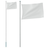 Segmentowy maszt flagowy, srebrny, 6,23 m, alumini