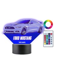 Lampka Nocna z Imieniem Ford Mustang 3D Led Grawer