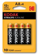 4x Bateria alkaliczna Kodak XTRALIFE AA LR06