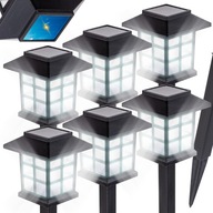 LAMPA SOLARNA LAMPKI SOLARNE DO OGRODU OGRODOWE CZUJNIK WBIJANE LED 6 sztuk