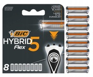 Wkłady do maszynek golarek ostrza BIC Hybrid 5 Flex zestaw 8 sztuk