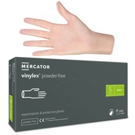 Mercator Vinylové rukavice Bezfarebné S 100 ks/ 50 párov