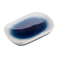 Ceramiczna Mydelniczka niebieska łazienkowa podstawka modna stylowa solidna